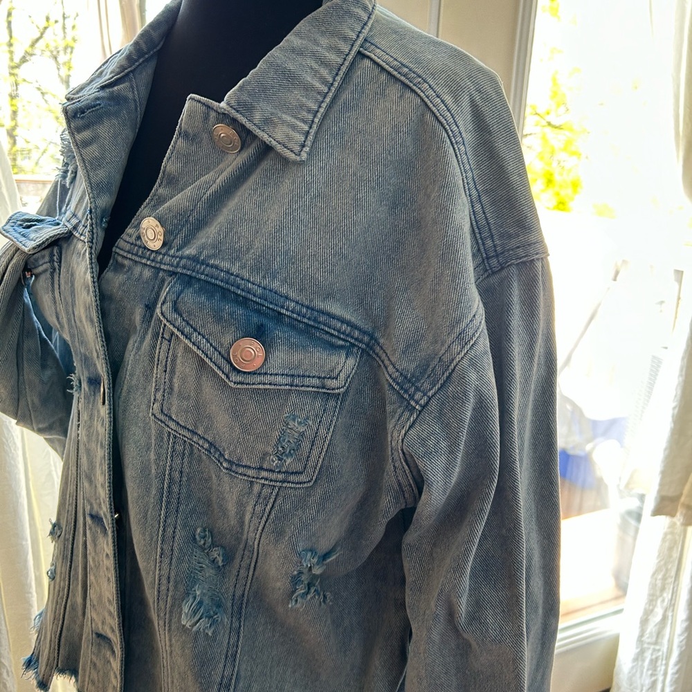 Distressed Denim Jacket - Picture 2 of 3
